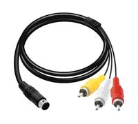Mcbazel Câble AV pour Sega Genesis 2/3, câble composite RCA de 1,8 m/6 ft, câble de connexion audio-vidéo compatible avec Sega Genesis 2/3