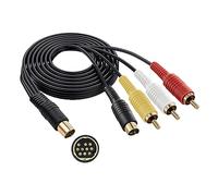 Mcbazel Câble d'adaptateur de télévision composite audio S-AV plaqué or pour Sega Saturn