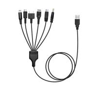 Mcbazel Câble de Charge Multi-USB 6-en-1 pour Consoles Rétro, 1,2 M / 4 FT | Cuivre pur 1,2m, PVC, pour 3DS, NDSL, GBA SP, PSP, PSV 1000, Wii U Pad