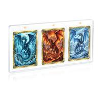 Mcbazel Cadre Transparent Magnétique pour Cartes Toploader 35PT, Pochette de Cartes à Collectionner avec Fermeture Magnétique pour 3 Cartes, Compatible avec Yugioh, Pokémon, 9 cm × 6,5 cm