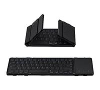 Mcbazel Clavier Bluetooth Pliable avec Pavé Tactile, Portable sans Fil Rechargeable, Compatible avec iPad/Smartphone/Tablette