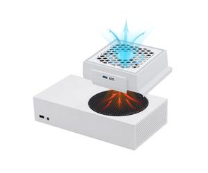 Mcbazel Horizontal Ventilateur de Refroidissement pour Xbox Series S avec LED RGB, 2 Ports USB, 3 Niveaux de Vitesse Réglable