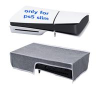 Mcbazel Housse Anti-Poussière Housse de Protection Anti-Rayures Étanche pour PS5 Slim-Grise(Pas pour PS5/PS5 Pro)