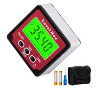 Mcbazel Inclinomètre Numérique Rapporteur 4 x 90°, Rapporteur d'Angle Numérique, Jauge de Biseau avec Base Magnétique, Écran LCD et Rétroéclairage, Inclinomètre Numérique pour Menuiserie, Bâtiment