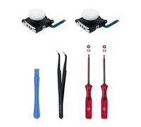 Mcbazel Kit de Réparation de Manette Joycon pour NS Switch avec Tournevis Triwing et Pièce de Rechange Compatible avec Joy-Con Switch Lite/OLED Pas compatible Switch 2 - Blanc