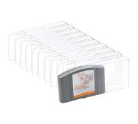 Mcbazel LOT 10 N64 Housse de Protection Transparentes étui de Rangement Cartes de Jeu Anti-Poussière pour Nintendo N64