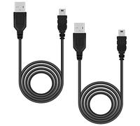 Mcbazel Lot 2 Câble Manette PS3, Câble de Charge USB vers Mini USB 1M pour Contrôleur PlayS 3/ DualShock 3 / Câbl e Charge Manette PS3 pour Appareils avec Port Mini USB - Noir