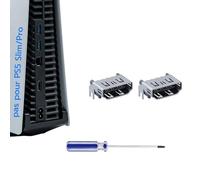 Mcbazel Lot 2 Port HDMI Connecteur de Prise de Charge, Remplacement du Connecteur D'interface de Port de Charge de HDMI pour PS5(Pas pour PS5 Slim/PS5 Pro)