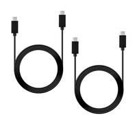 Mcbazel Lot De 2 Câbles De Charge Type-C 2 m Pour PS5, Câble De Transfert De Données USB-C Vers USB-C Pour PS5, Xbox, Manette À Port Type-C - Matériau PVC Durable, Rangement Enroulé Pratique - Noir