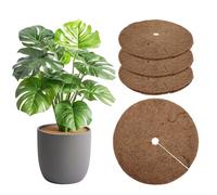 Mcbazel Lot de 4 Tapis en Fibre de Coco pour Arbres (Ø 37 cm) | Disque de Paillage Naturel pour le Contrôle des Mauvaises Herbes, la Rétention d'Humidité et la Protection Contre le Froid Tapis de Prot