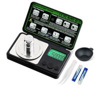 Mcbazel Mini balance milligramme, 50 g/0,001 g, balance numérique de haute précision micro gramme avec poids d'étalonnage pour poudre, médicament, or, gemme