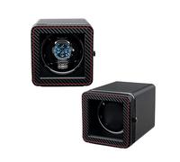Mcbazel Montre à Remontage Automatique Rectangulaire, Boîte Élégante à Remontage Automatique Simple, Moteur Silencieux, 4 Modes de Rotation, Boîtier en Cuir PU Rectangulaire avec Lumière LED - Fibre d