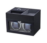 Mcbazel Multifonctionnel Remontoir de Montre pour 2 Montres, Montres Automatiques Affichage LED Lumière Boîte de Rangement de Bijoux avec Moteur Silencieux 1 Mode de Rotation - Gris