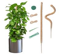 Mcbazel Pack de 2 Tuteurs en Mousse de Coco Flexible de 70 cm pour Plantes Grimpantes avec Attaches, Tuteur Idéal pour Soutenir les Plantes telles que Monstera, Pothos, et les Plantes en Pot d'Intérie