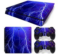 Mcbazel Pattern Series Decals Vinyl Skin Sticker for PS4 Slim (Blue Thunder)