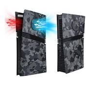 Mcbazel Plaque de Remplacement pour Panneau latéral, Coque de façade avec évent pour Fente d'air de Refroidissement pour PS5 Pro Digital Edition - Camouflage (Non Compatible avec PS5/Slim)