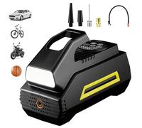 Mcbazel Pompe À Air Sans Fil À Double Cylindre Pour Pneus De Voiture Avec Affichage Numérique PSI/BAR/KPA/KG/CM², Arrêt Automatique Avec 4 Buses, Lampe LED À 3 Modes Pour Voitures, Vélos, Ballons De S