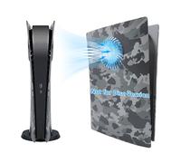 Mcbazel PS5 Facade Digital Housse de Console avec Plaque de Remplacement pour Fente d'air de Refroidissement pour PS5 Console Digital Edition - Camouflage(Pas pour PS5 Slim/Pro)
