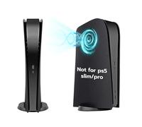 Mcbazel PS5 Façade Remplacement Avant Rigide Console Digital PS5 Plaque de Remplacement du Panneau de Ventilation de Refroidissement pour PlayStation 5 Digital Edition - Noir(Pas pour PS5 Slim/Pro)