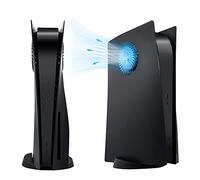 Mcbazel PS5 Façades de Protection, PS5 Console Faceplate Cover avec Refroidissement Air Slots Façade de Remplacement pour PS5 Disc Edition Anti Scratchproof Dustproof - Noir (Pas pour PS5 Slim/Pro)