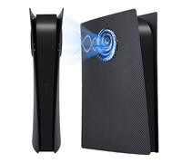Mcbazel PS5 Faceplate Cover avec Plaque de Remplacement pour Fente d'air de Refroidissement Façades pour PS5 Digital Edition Plaques Anti-Poussière - Fibre de Carbone(Non pour PS5 Slim/Pro)