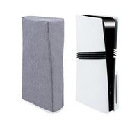 Mcbazel PS5 Pro Housse de Protection Anti-Poussière, Housse de Protection Verticale pour PS5 Pro en Tissu Polyester Cationique avec Découpe pour Playstation 5 Pro Disc et Digital Console - Gris
