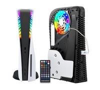 Mcbazel PS5/PS5 Slim/PS5 PRO Bande d'éclairage LED RGB, Décoration LED Strip Light Compatible avec Playstation 5 Slim Digital et UHD Disk Edition Console avec télécommande