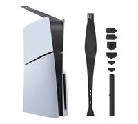 Mcbazel PS5 Slim Housse Anti-Poussière Premium, 8 en 1 Anti-Scratch Houss pour PS5 Slim, Anti-Poussière pour Ports, Couvercle Anti-Poussière, Kit de Protection Contre la Poussière