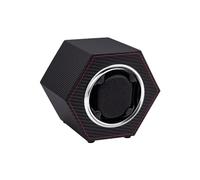 Mcbazel Remontoir de Montre Automatique Rotatif 1 Slot - Boîte Hexagonale en Cuir PU avec Port Type-C - Fibre de Carbone