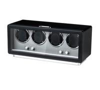 Mcbazel Remontoir pour Montre Automatique - Boîte à Remontre Automatique en Cuir PU Rectangulaire pour 4 Montres, Moteur Ultra-Silencieux avec 4 Cadrans de Montre, Eclairage LED, 4 Modes de Rotation