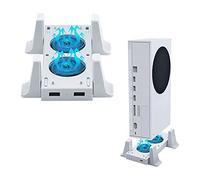 Mcbazel Support vertical pour ventilateur de Refroidissement Base Station D'accueil pour Xbox Series S Support de refroidissement avec indicateur LED / deux ports USB (uniquement pour Xbox Series S)