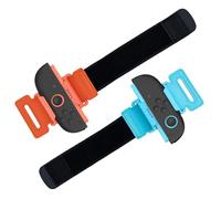 Mcbazel Switch 2 Joycon Sangle Réglable, Sangle de Poignet Détachable pour Contrôleur Just Dance Accessoires pour Contrôleur NS Switch 2 Joycon - Orange&Bleu