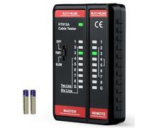 Mcbazel Testeur de Câble Réseau RJ11 RJ45, Testeur de câble LAN, Testeur de Câble Téléphonique, Testeur de câble patch, Testeur de Câble Réseau pour CAT6A, CAT6, CAT5E, CAT5