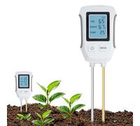 Mcbazel Testeur de Sol ph 3 en 1, Détecteur de Test de Sol Acide-Base, Mesure de Température et d'Humidité avec Affichage LCD Rétroéclairé Compatible avec Le Jardinage/Plantes en Pot/Ferme