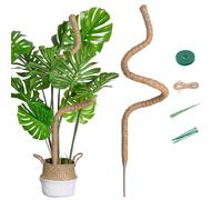 Mcbazel Tuteur Plante Grimpante Coco sur Piquet de Plante 160cm, Support Tuteur de Coco Largeur de 7mm Pliable Poteau de Croissance Grimpantes pour Monstera/Jardin Domestique