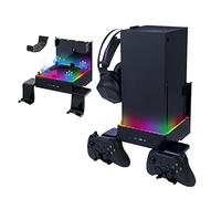 Mcbazel XSX Kits de Montage Mural avec Ventilateur de Refroidissement, Support de Système de Refroidissement LED RVB avec Niveaux de Vitesse Réglables/Ports USB/Supports de Contrôleur