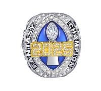MCBEAN Bague de Championnat de Football Fantasy 2025 Bagues de Champion FFL Ligue Souvenir Vitrine Ornements Cadeaux pour ami Fan de Rugby,11#