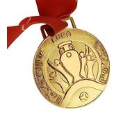 MCBEAN Médaille d'or de Football européen 2020, insignes de médailles de Championnat, Cadeau commémoratif de Football, Collection de Fans, Ruban de Couleur à col en v de 2 Pouces de Large