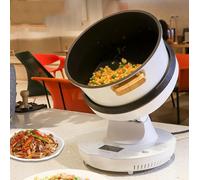 McbeAn Robot Culinaire Professionnel, Machine À Sauter Multifonction 8 L, Rotation À 360° Et Chauffage Intégral 3D, Versement Automatique des Plats, 7 Modes De Cuisson