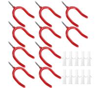 McBlast 10 Pcs Crochet Mural Garage, Support Velo Mural Noirs, Accroche Velo Mural, Crochets de Rangement pour échelle de Garage, Crochets Muraux Robustes pour Vélos Outils électriques Jardin