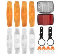 McBlast 10 Pièces Catadioptre Velo Roue, Comprenant 8 Pièces Réflecteurs de Roue de Vélo, 2 Pièces Réflecteur de Vélo Avant et Arrière, Réflecteurs de Rayons de Vélo pour Moto VTT Vélo de Montagne