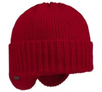 McBURN Bonnet en Tricot Anton Bonnet pour l'hiver Bonnet de Ski (Taille Unique - Rouge)