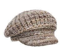 McBURN Casquette Gavroche en Tricot Lasenia Bonnet pour Femme (Taille Unique - Beige)
