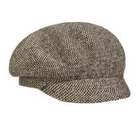 McBURN Casquette Gavroche Maghera Femme - Made in Italy pour Newsboy avec Etiquette Visiere Hiver Automne-Hiver - Taille Unique Marron