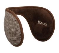 McBURN Oreillettes Herringbone Femme/Homme - Cache-Oreilles Chevrons avec Doublure Hiver Automne-Hiver - Taille Unique Marron Fonce