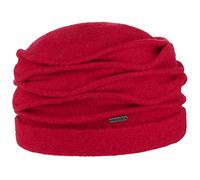McBURN Toque en Laine Foulée Kamita Chapeau en Laine foulée Bonnet pour l'hiver (Taille Unique - Rouge)