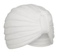 McBURN Turban en Coton Kalisa Foulards Bonnet en Tissu (Taille Unique - Blanc)