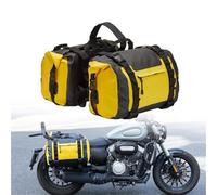 MCBXTH Sacoches De Moto Étanches 50 L en PVC avec Fermeture Supérieure À Crochet Et Boucle, Design Réfléchissant, Lot De 2 pour Suzuki V-Strom 650 DL650(2pcs 25L Yellow)