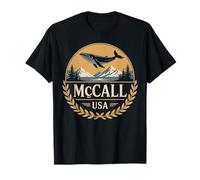 McCall Idaho Heritage Mountain Lake Whale Souvenir T-Shirt