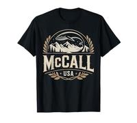 McCall Idaho Retro Mountain Lake Whale Hommage T-Shirt